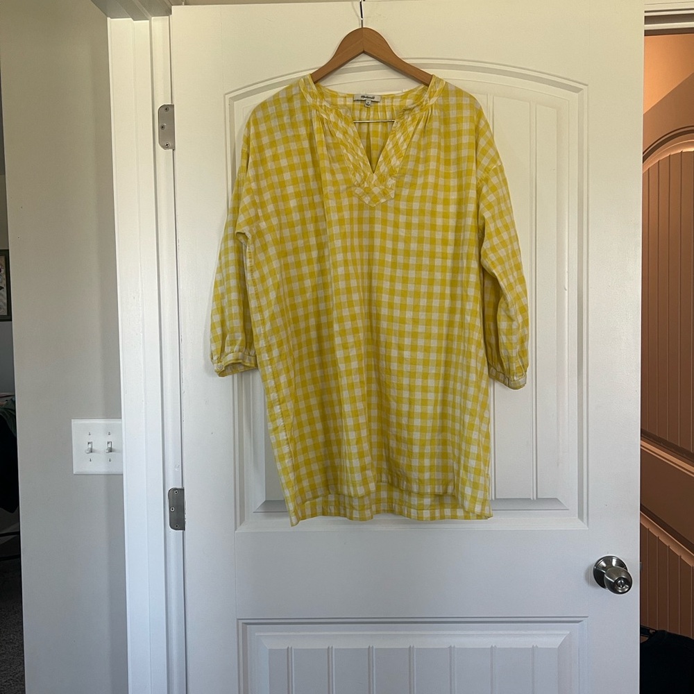 Madewell Relaxed fit
Cotton Tunic Mini Dress
Yellow Gingham Plaid
Small - Picture 2 of 5